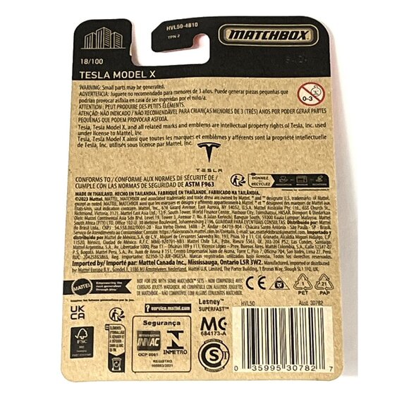 Matchbox Car Tesla Model X Red Toy Vehicle Collection Race Cars 1 64 Kids Gift - Picture 7 of 7